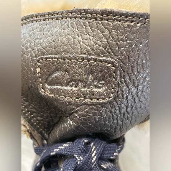 Clarks Mazlyn Arctic Pewter Leather Women's‎ Fur  Boots Size 8 - Picture 11 of 13